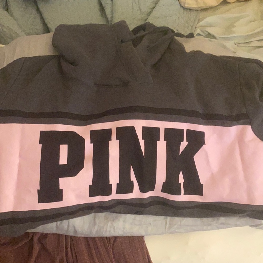 Gray and purple/pink hoodie